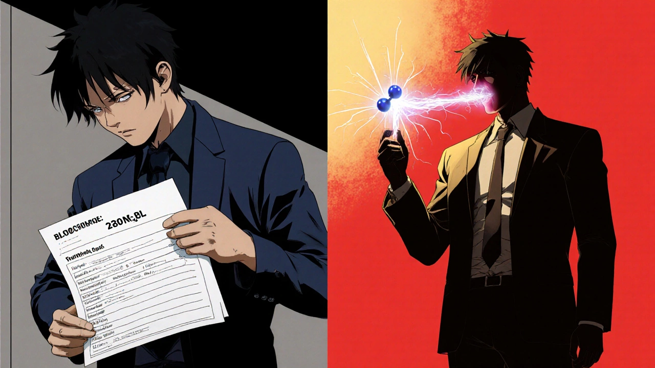 Split scene: a man with low testosterone on one side, empowered with avanafil and testosterone synergy on the other.